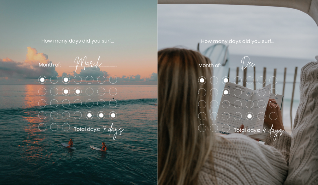 How logging your surf with a surf calendar can be a great motivational tool
